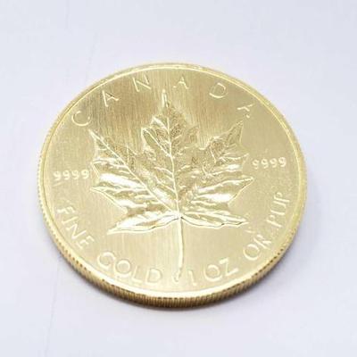 #132 â€¢ 1 Oz Canadian Maple Leaf .9999 Gold Coin
