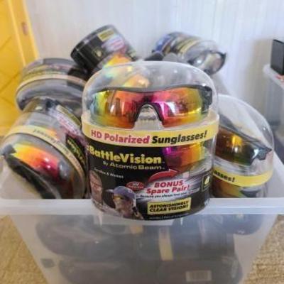 #10500 â€¢ Totes of approx 27 Pairs of Battle Vision Sunglasses
