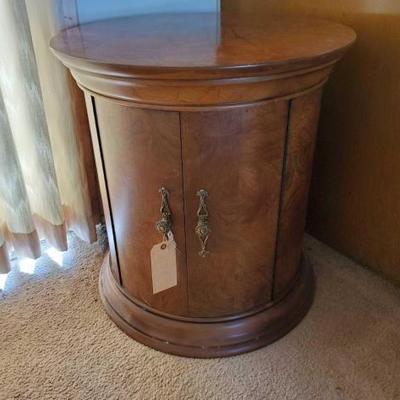 #12046 • Round Wooden Cabinet