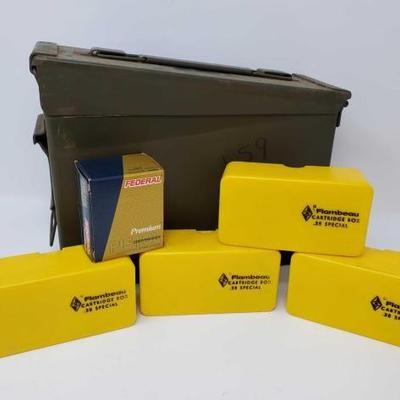 #931 â€¢ Ammo Can, and Approx 212 Rounds of .38 Special
