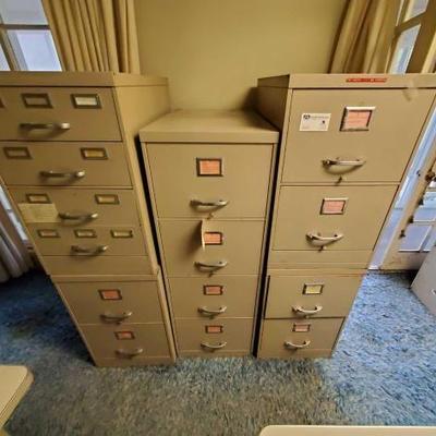 #2910 • 5 File Cabinets