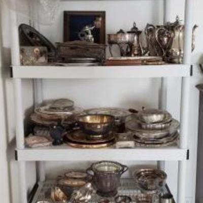 #2292 â€¢ Over 75 Silver Plated Trophies, Trays, and Others
