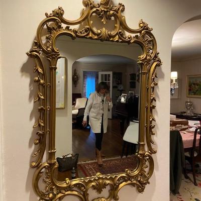 Ornate hall mirror