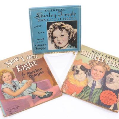 Shirley temple books & handkerchief