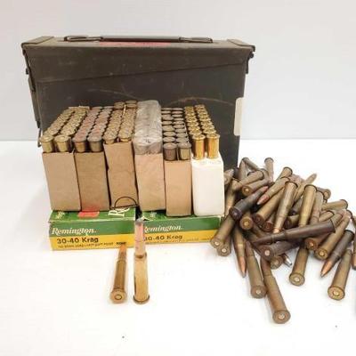 #1565 â€¢ Aprox 176 Rounds of 30-40 Krag Ammo
