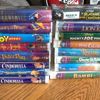 Never opened Disney VCR tapes in plastic wrap