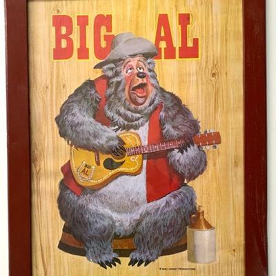 Vtg. Disney â€œ BIG AL Country Bear Jamboreeâ€ poster, early 1980â€™s. 18â€ x 24â€