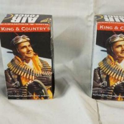 1321	KING & COUNTRY WWII AIRFORCE METAL SOLDIERS LOT OF 4 BOXED
