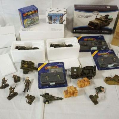 1311	ASSORTMENT OF WWII SCALE MODEL FIGURES, JEEP, ETC
