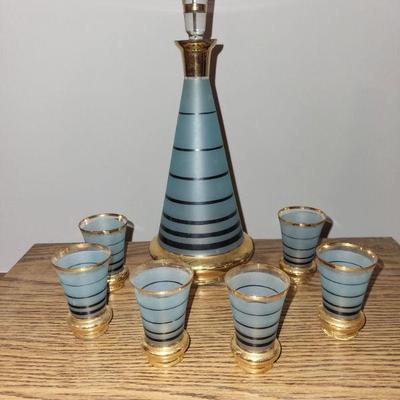 Vintage craf with shot glasses