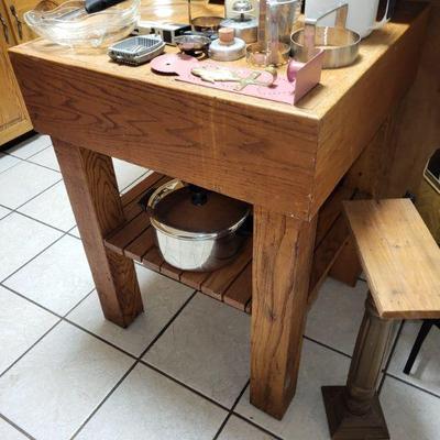 Wooden butcher block