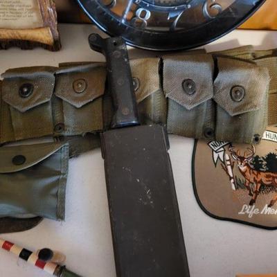 WWII machette &web belt