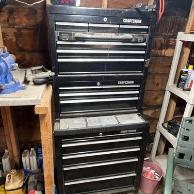 Large two piece Craftsman tool chest and base