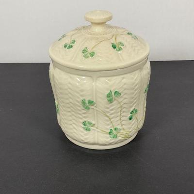 Belleek Porcelain Lidded Jar