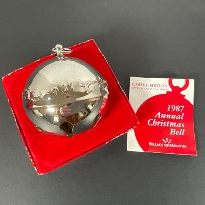 1987 Wallace Silver Sleighbell Ornament