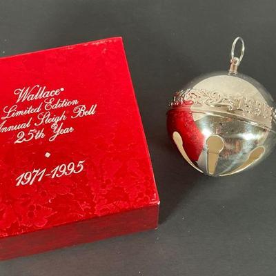 1995 Wallace Silver Sleighbell Ornament