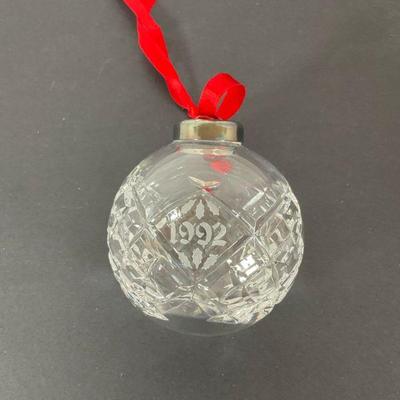 Waterford Crystal 1992 Crystal Ball Ornament