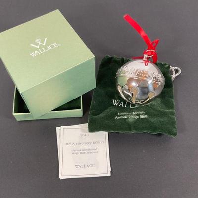2010 Wallace Silver Sleighbell Ornament