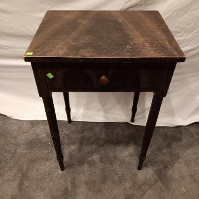 19th c Faux Grained Sheraton Work Table