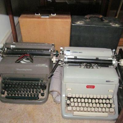 type writers; 2 in cases