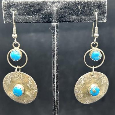 925 Silver Earrings, TW 7.63g, Tested
