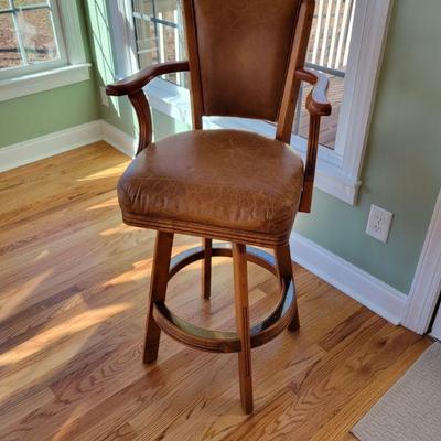 Mikhail Darafeev Game Brown Leather Bar Stools