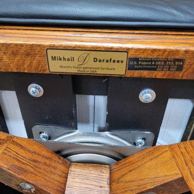 Mikhail Darafeev Game Black Leather Bar Stools