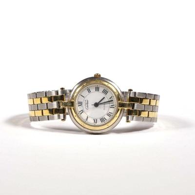 MUST DE CARTIER WRISTWATCH | Lady's two-tone stainless steel watch, marked on the back of the case 