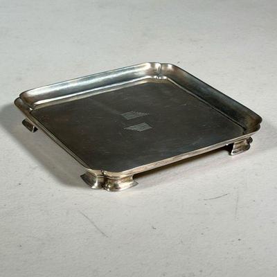 VINTAGE CHASE BANK STERLING TRAY | Sterling silver with engraved decoration on bottom, Board of Directors; 6 x 6 in., 10.74 ozt
