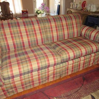 L A Z boy sleeper sofa with matching love seat