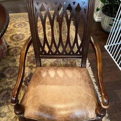 Bernhardt leather seat chair 