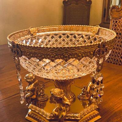 Crystal And Gilt Bronze Fruit Bowl
