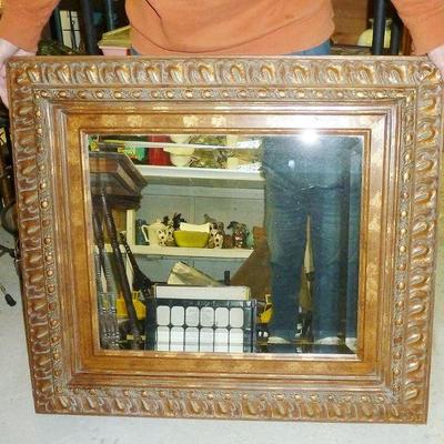 LARGE gold framed mirror