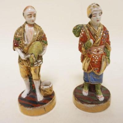 1242	2 ASIAN POTTERY FIGURES, APPROXIMATELY 5 1/2 IN HIGH
