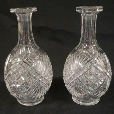 1146	2 CUT GLASS DECANTORS, APPROXIMATELY 10 IN HIGH
