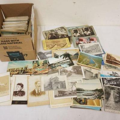 1262	LOT OF POSTCARDS & STEREO CARDS & CABINET PHOTOS, SOME LOCAL WARRN CO NJ
