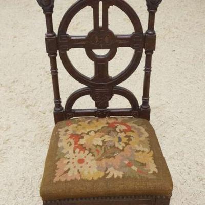 1200	VICTORIAN SIDE CHAIR W/NEEDLEPOINT SEAT
