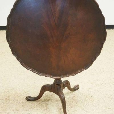 1177	MAHOGANY PIE CRUST EDGE TILT TOP TABLE, APPROXIMATELY 30 IN X 29 IN HIGH
