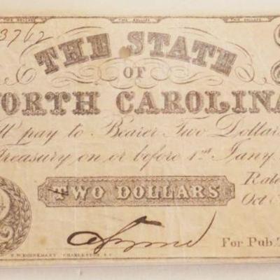 1048	1861 NORTH CAROLINA DOLLAR CIVIL WAR NOTE
