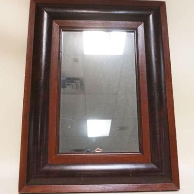1078	ANTIQUE EMPIRE HANGING MIRROR IN OGEE FRAME, APPROXIMATELY 19 1/2 IN X 26 IN
