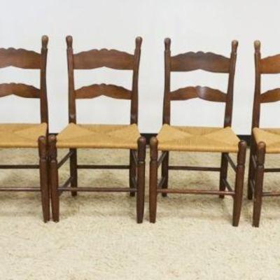 1185	SET OF 8 FRENCH COUNTRY RUSH SEAT CHAIRS
