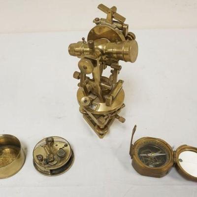 1319	GROUP OF CONTEMPORARY ENGLISH BRASS SURVEYORS INSTRUMENTS
