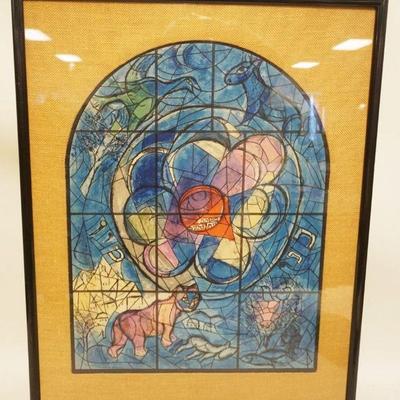 1256	SORLIER LITHO SIGNED MARC CHAGALL, APPROXIMATELY 25 IN X 32 IN OVERALL
