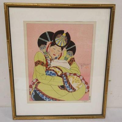 1268	ARTIST SIGNED ASIAN PRINT, APPROXIMATELY 18 IN X 23 IN
