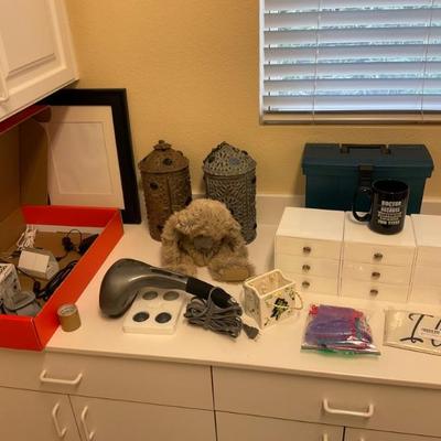 massager and white boxes SOLD  (CW)