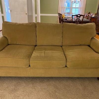 2 Identical Full-size sofas (camel velour).