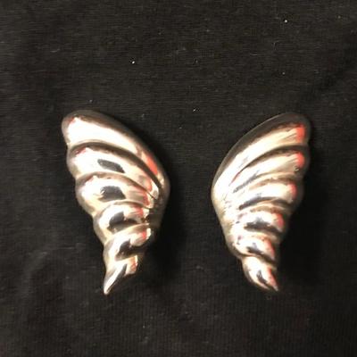 Sterling silver clip earrings