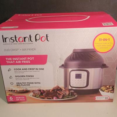 In-Box Instant Pot Duo Crisp + Air Fryer 8-qt 11 in 1 Pressure Cooker -  appliances - by owner - sale - craigslist