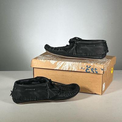 [NEW] FREE PEOPLE MOCCASINS | Women's blue/black soft leather moccasins, size 40.
