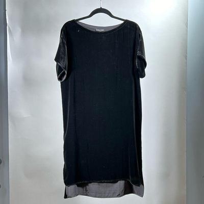 NWT EILEEN FISHER VELVET DRESS | Brand new black velvet Eileen Fisher dress with short sleeves and a bateau neck. 82% rayon, 18% silk....